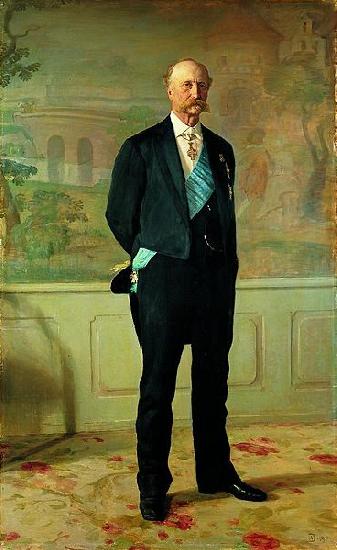 August Jerndorff Portrait fo J.B.S. Estrup, former Danish prime minister oil painting image